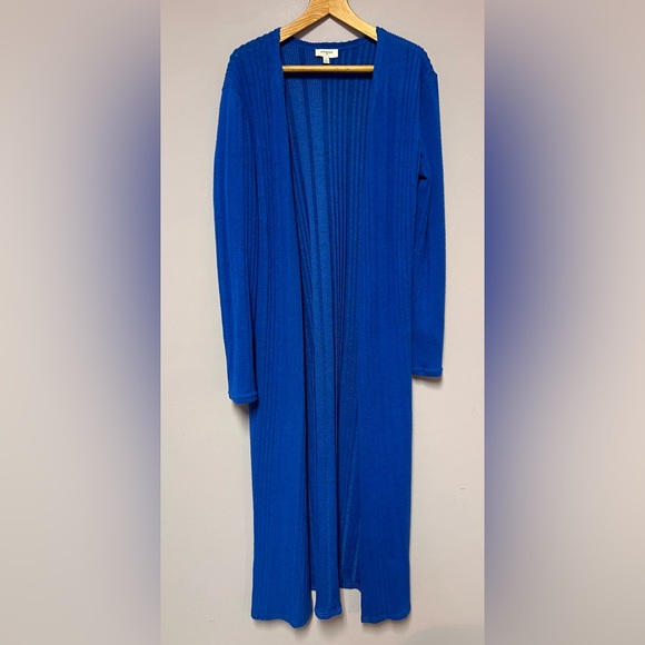 UMGEE Royal BLUE Long DUSTER Cardigan - Picture 4 of 12